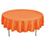 Polyester 90" Round Tablecloth Orange - Stain & Wrinkle - Resistant Table Cover - Linen Luxes