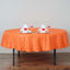 Polyester 90" Round Tablecloth Orange - Stain & Wrinkle - Resistant Table Cover - Linen Luxes