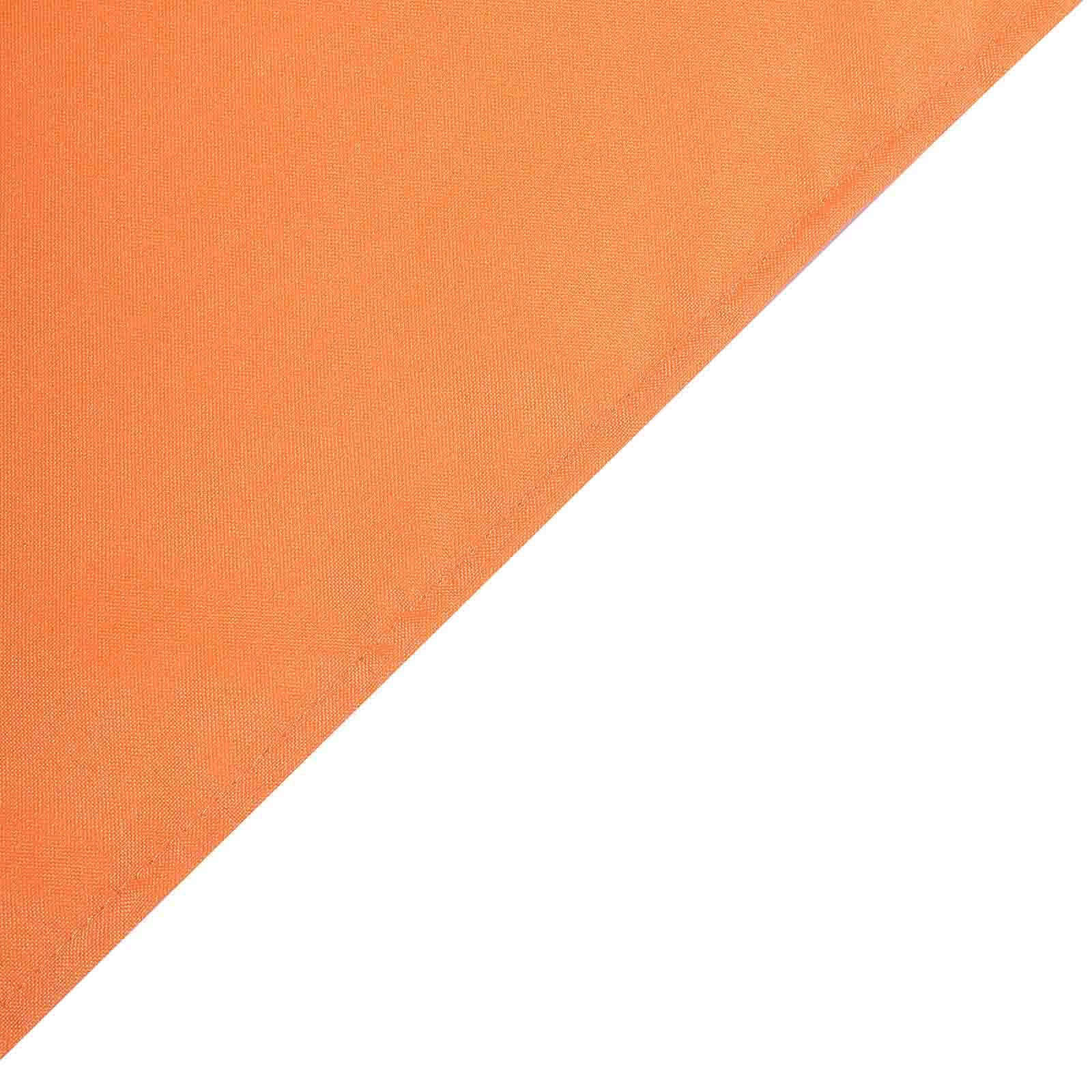 Polyester 90" Round Tablecloth Orange - Stain & Wrinkle - Resistant Table Cover - Linen Luxes