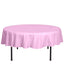 Polyester 90" Round Tablecloth Pink - Stain & Wrinkle - Resistant Table Cover - Linen Luxes