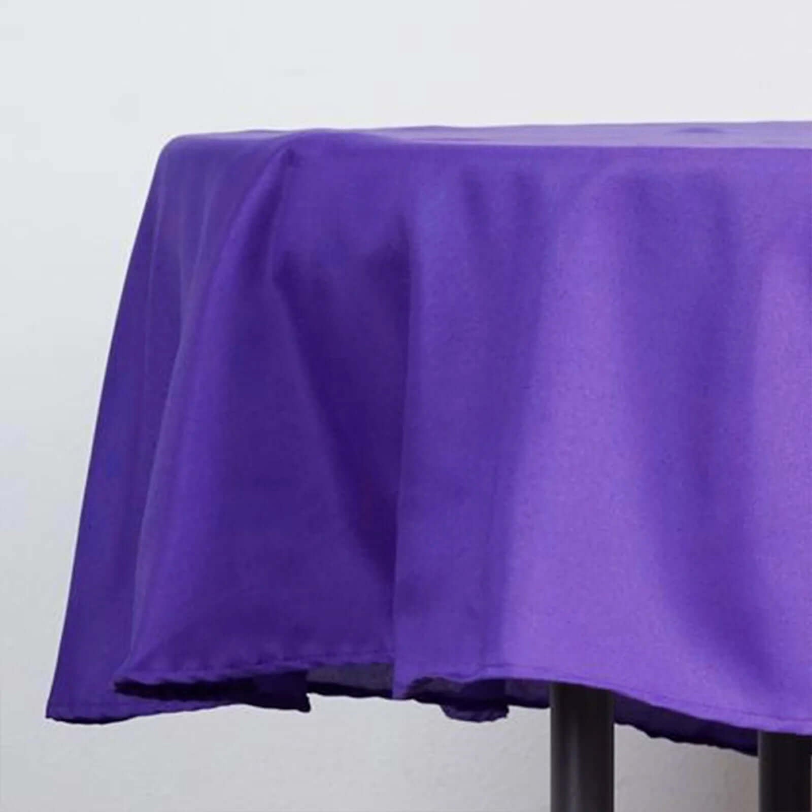 Polyester 90" Round Tablecloth Purple - Stain & Wrinkle - Resistant Table Cover - Linen Luxes