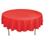 Polyester 90" Round Tablecloth Red - Stain & Wrinkle - Resistant Table Cover - Linen Luxes