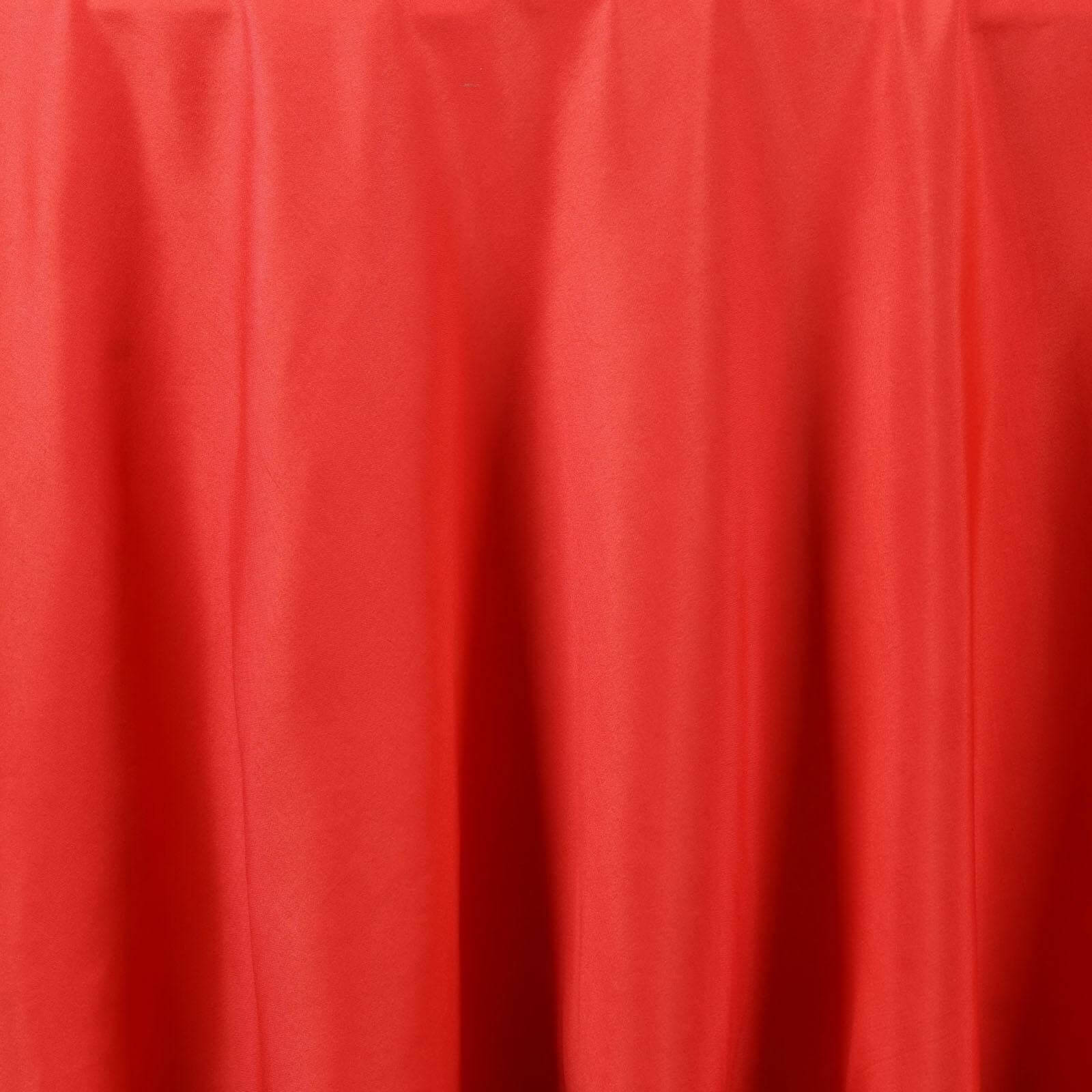 Polyester 90" Round Tablecloth Red - Stain & Wrinkle - Resistant Table Cover - Linen Luxes