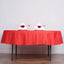 Polyester 90" Round Tablecloth Red - Stain & Wrinkle - Resistant Table Cover - Linen Luxes