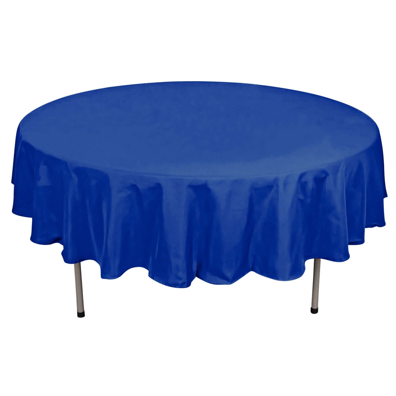 Polyester 90" Round Tablecloth Royal Blue - Stain & Wrinkle - Resistant Table Cover - Linen Luxes