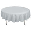 Polyester 90" Round Tablecloth Silver - Stain & Wrinkle - Resistant Table Cover - Linen Luxes