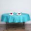 Polyester 90" Round Tablecloth Turquoise - Stain & Wrinkle - Resistant Table Cover - Linen Luxes