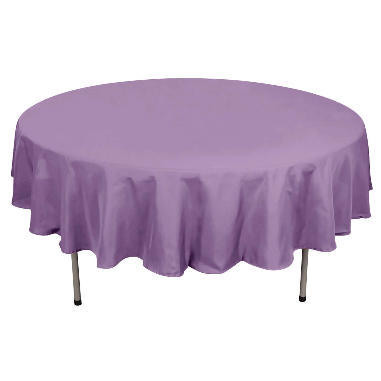 Polyester 90" Round Tablecloth Violet Amethyst - Stain & Wrinkle - Resistant Table Cover - Linen Luxes