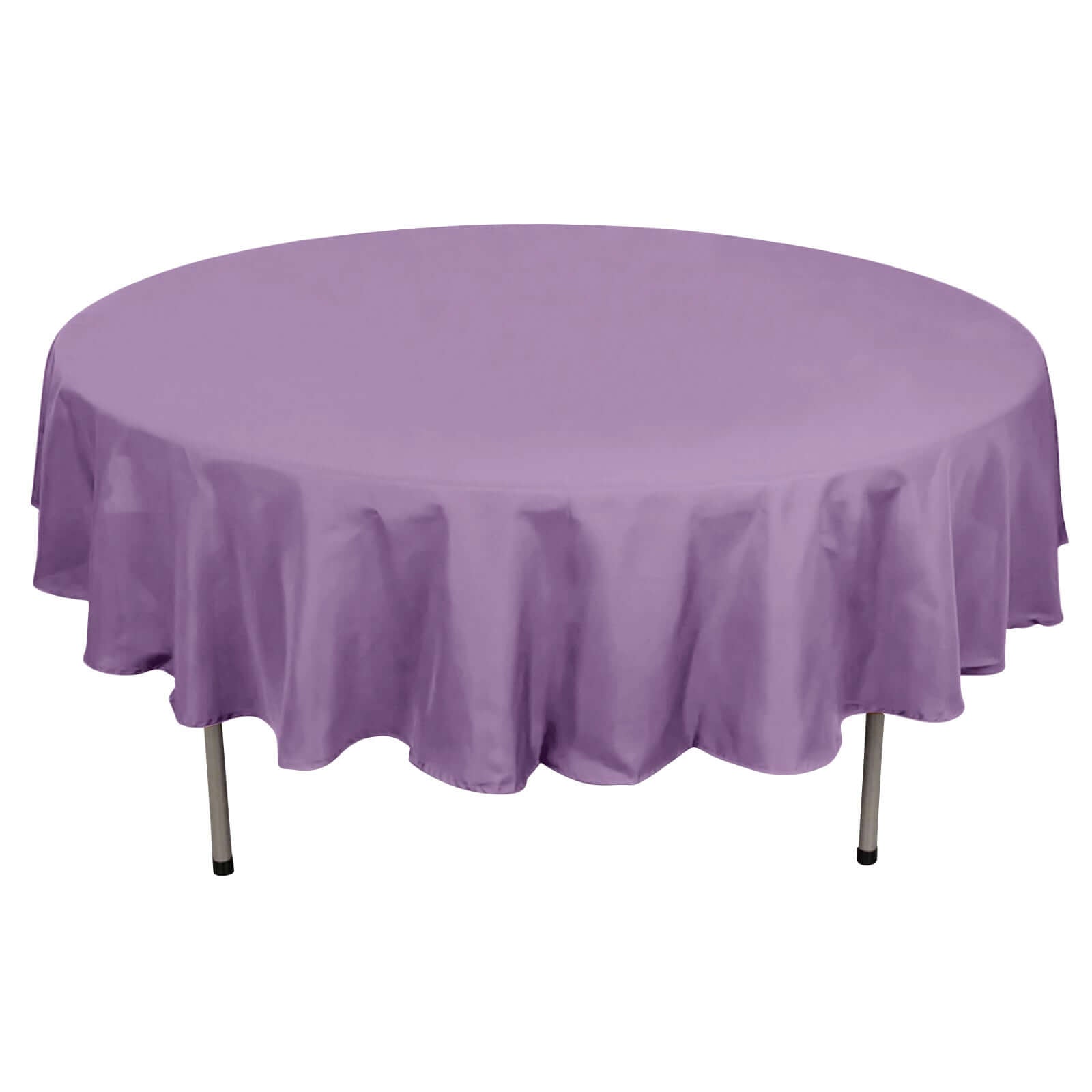 Polyester 90" Round Tablecloth Violet Amethyst - Stain & Wrinkle - Resistant Table Cover - Linen Luxes