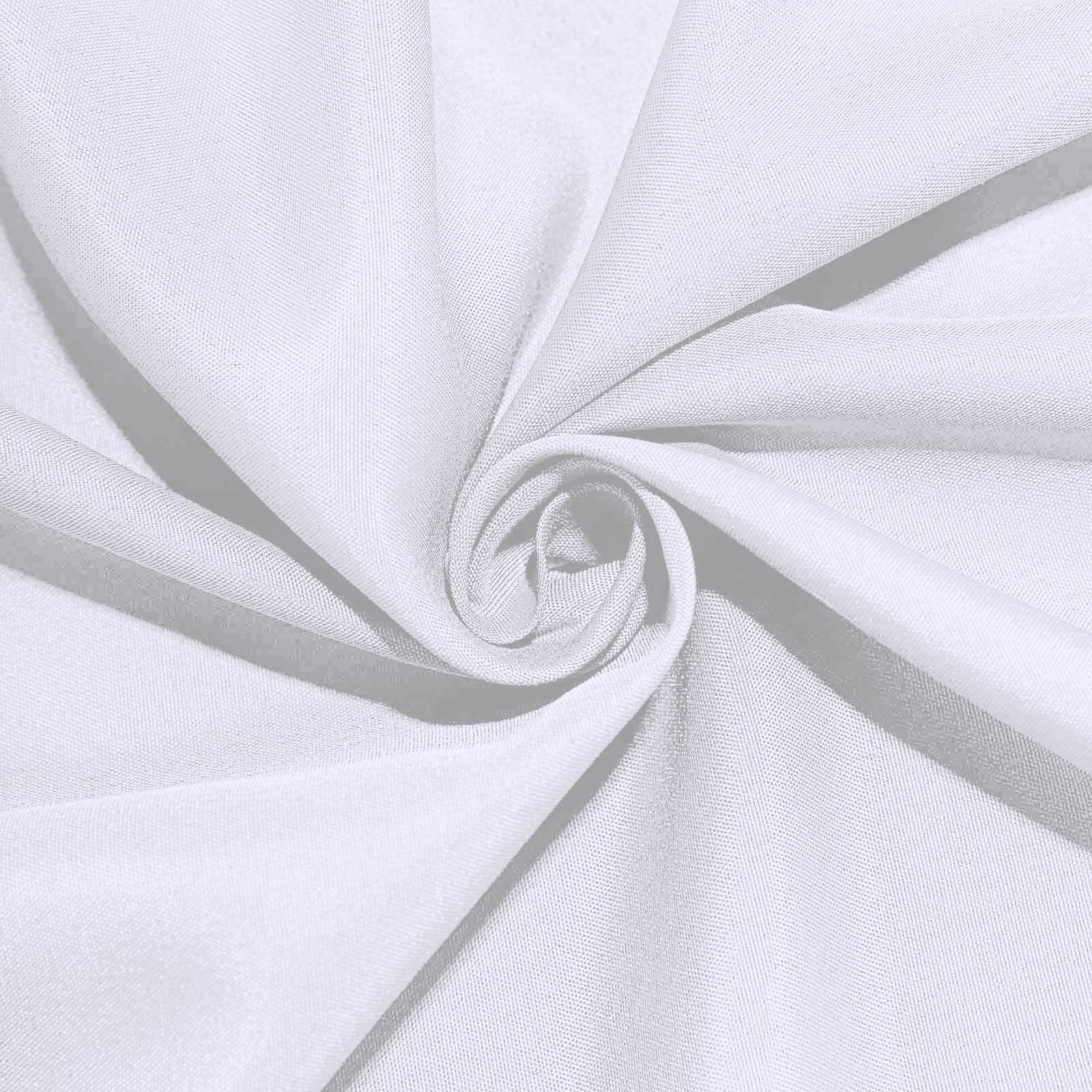 Polyester 90" Round Tablecloth White - Stain and Wrinkle - Resistant Table Cover for Party & Gatherings - Linen Luxes