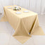 Polyester 90"x132" Rectangle Tablecloth Beige - Seamless Wrinkle - Resistant Table Cover - Linen Luxes