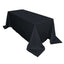 Polyester 90"x132" Rectangle Tablecloth Black - Seamless Wrinkle - Resistant Design for Luxe Celebrations - Linen Luxes