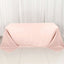 Polyester 90"x132" Rectangle Tablecloth Blush - Seamless Wrinkle - Resistant Table Cover - Linen Luxes