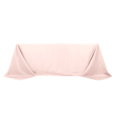 Polyester 90"x132" Rectangle Tablecloth Blush - Seamless Wrinkle - Resistant Table Cover - Linen Luxes