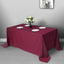 Polyester 90"x132" Rectangle Tablecloth Burgundy - Seamless Wrinkle - Resistant Table Cover - Linen Luxes
