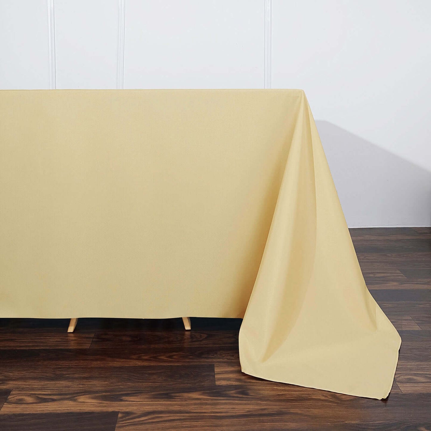 Polyester 90"x132" Rectangle Tablecloth Champagne - Seamless Wrinkle - Resistant Table Cover - Linen Luxes