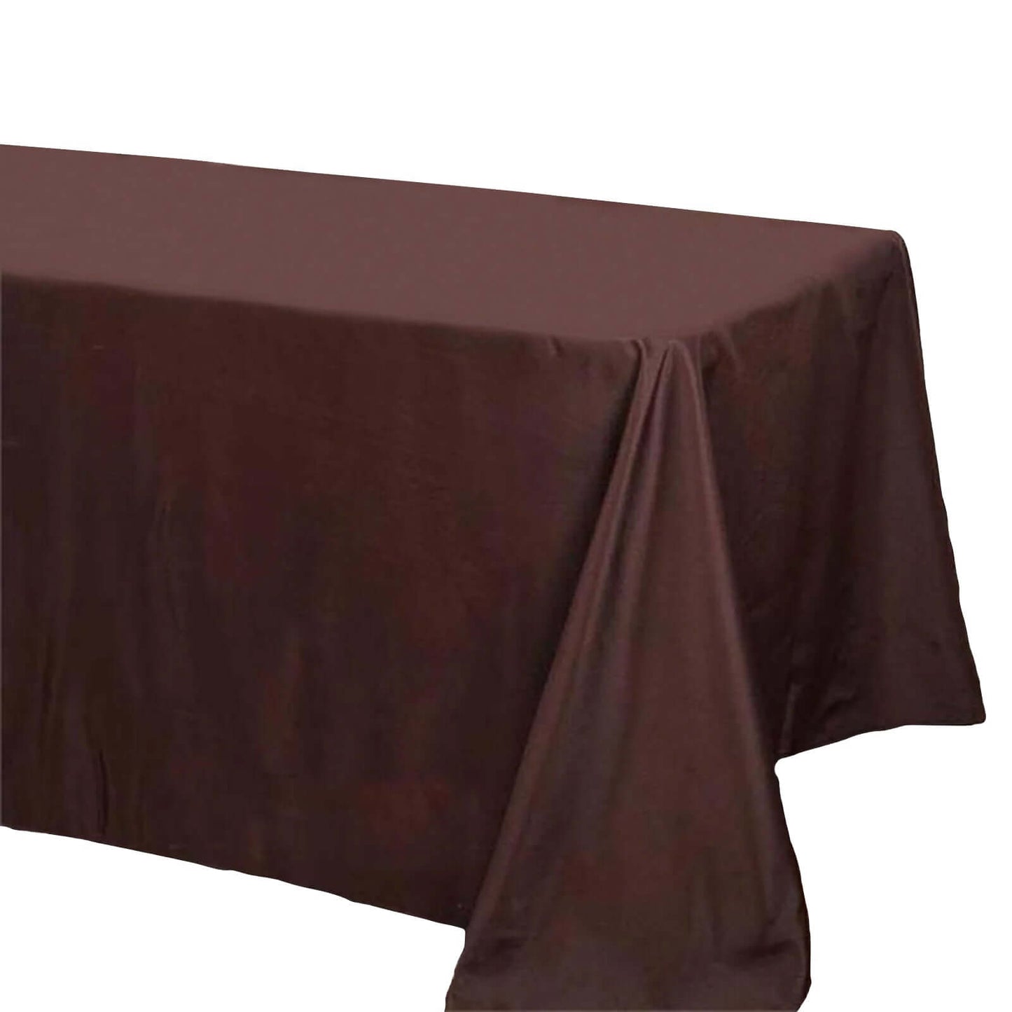 Polyester 90"x132" Rectangle Tablecloth Chocolate - Seamless Wrinkle - Resistant Table Cover - Linen Luxes