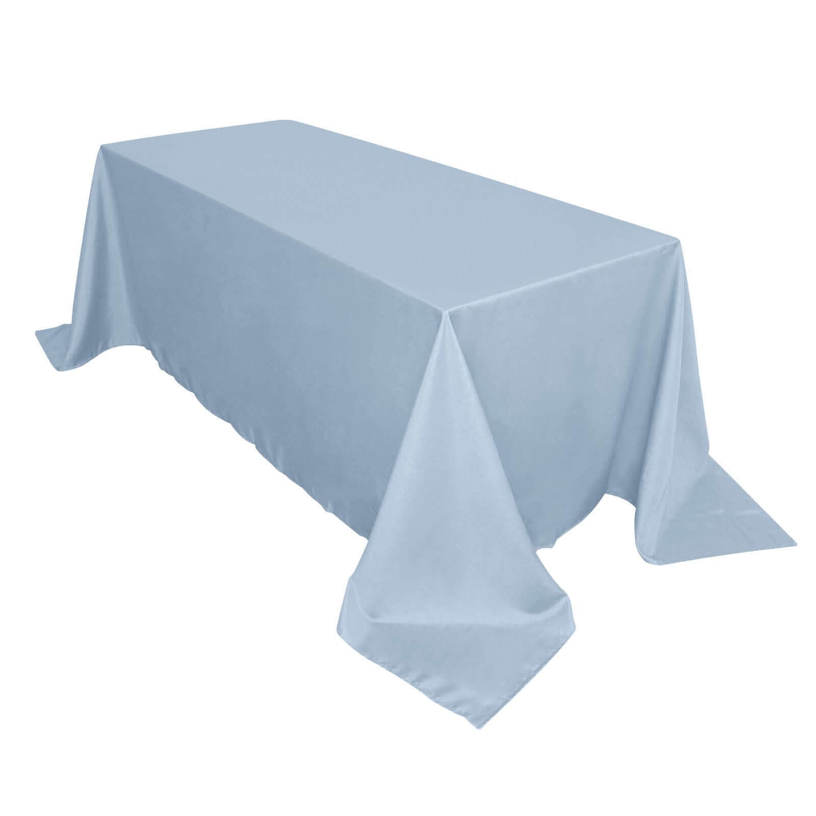Polyester 90"x132" Rectangle Tablecloth Dusty Blue - Seamless Wrinkle - Resistant Table Cover - Linen Luxes