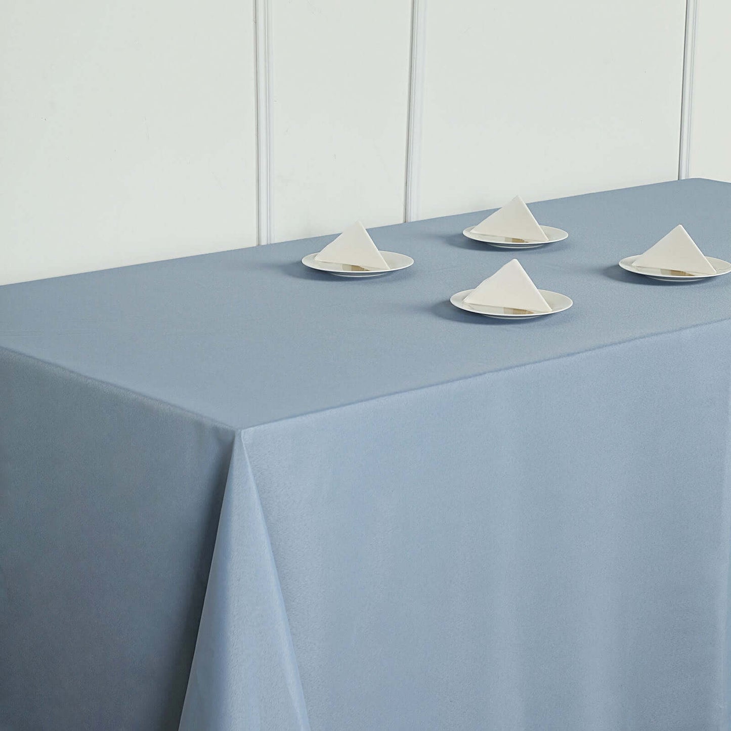 Polyester 90"x132" Rectangle Tablecloth Dusty Blue - Seamless Wrinkle - Resistant Table Cover - Linen Luxes