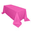 Polyester 90"x132" Rectangle Tablecloth Fuchsia - Seamless Wrinkle - Resistant Table Cover - Linen Luxes