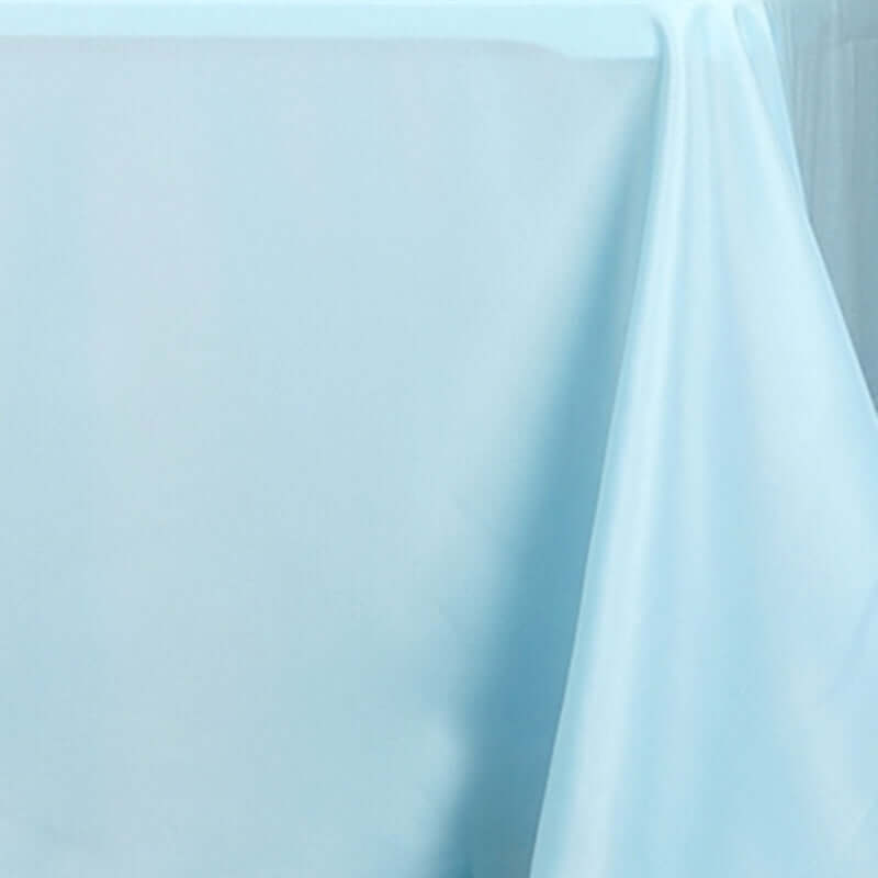 Polyester 90"x132" Rectangle Tablecloth Light Blue - Seamless Wrinkle - Resistant Table Cover - Linen Luxes