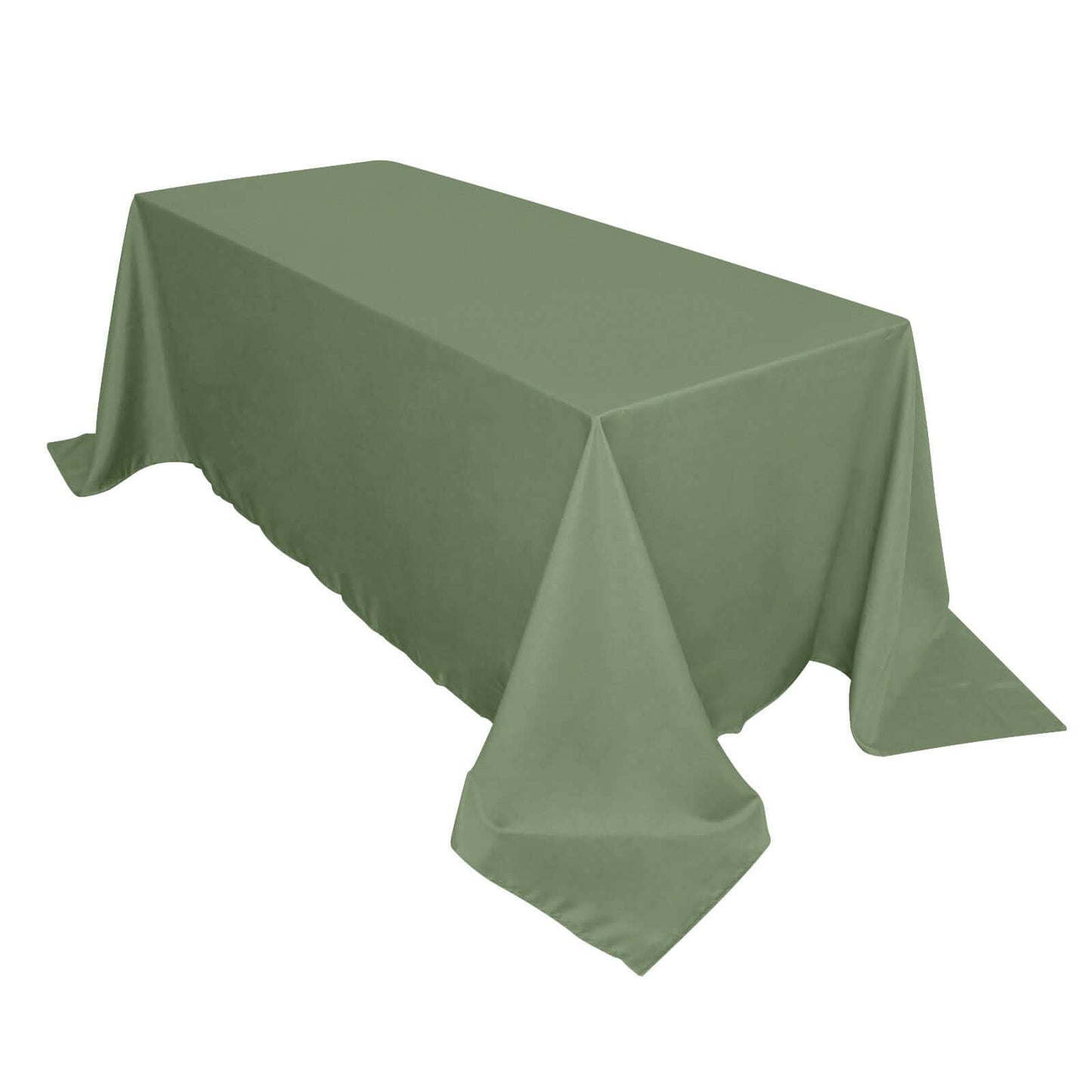 Polyester 90"x132" Rectangle Tablecloth Olive Green - Seamless Wrinkle - Resistant Table Cover - Linen Luxes