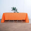 Polyester 90"x132" Rectangle Tablecloth Orange - Seamless Wrinkle - Resistant Table Cover - Linen Luxes