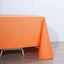 Polyester 90"x132" Rectangle Tablecloth Orange - Seamless Wrinkle - Resistant Table Cover - Linen Luxes