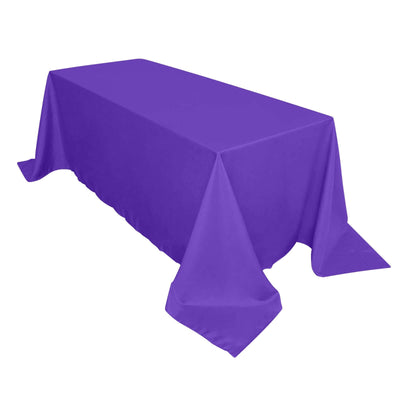 Polyester 90"x132" Rectangle Tablecloth Purple - Seamless Wrinkle - Resistant Table Cover - Linen Luxes