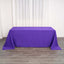 Polyester 90"x132" Rectangle Tablecloth Purple - Seamless Wrinkle - Resistant Table Cover - Linen Luxes