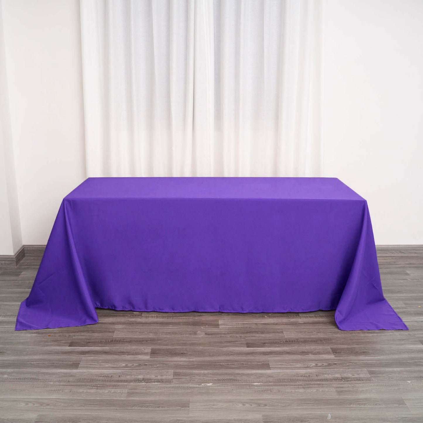 Polyester 90"x132" Rectangle Tablecloth Purple - Seamless Wrinkle - Resistant Table Cover - Linen Luxes