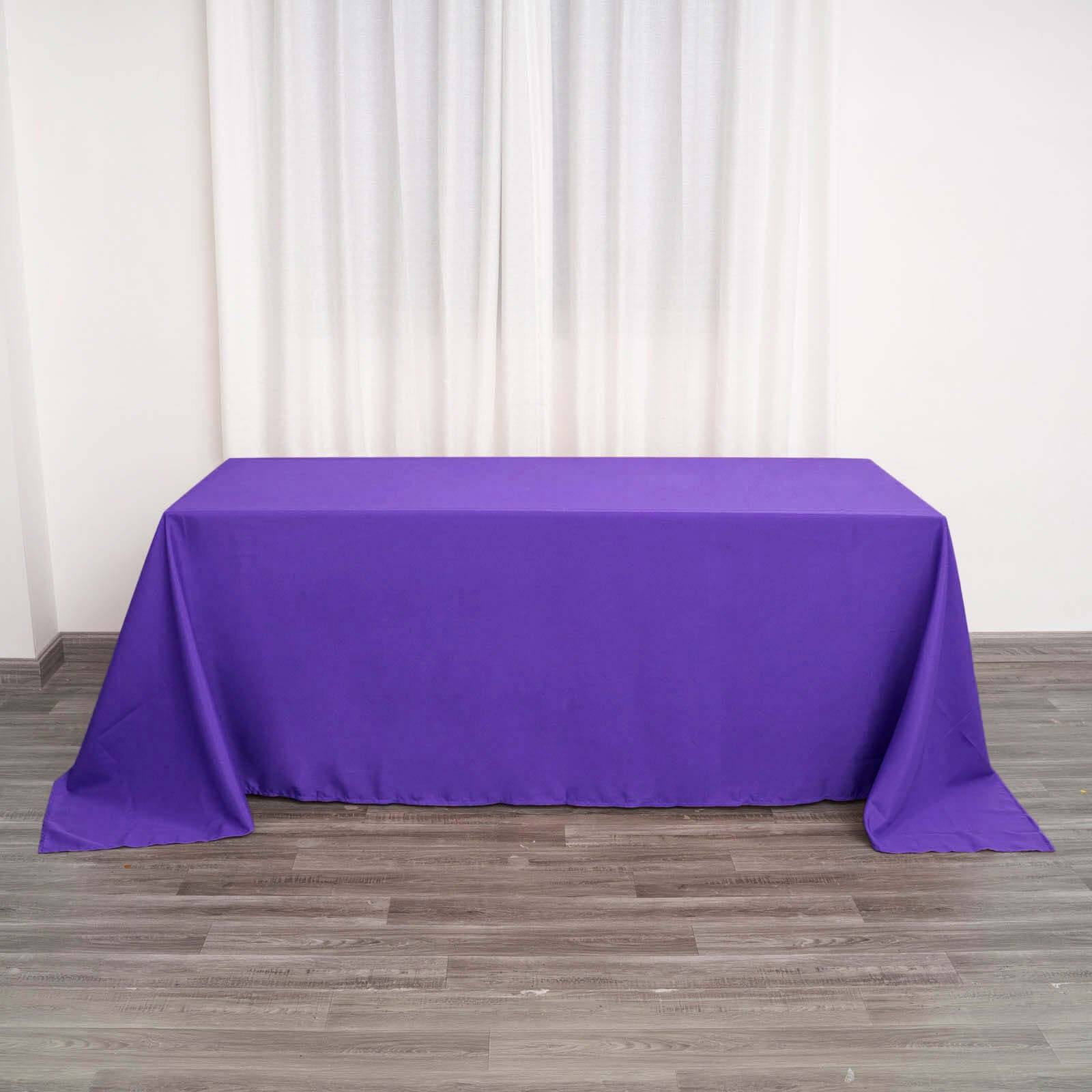 Polyester 90"x132" Rectangle Tablecloth Purple - Seamless Wrinkle - Resistant Table Cover - Linen Luxes