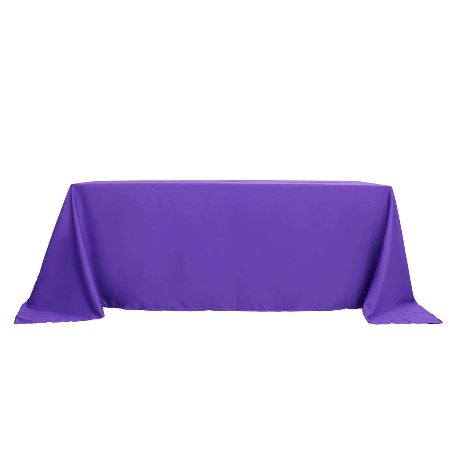 Polyester 90"x132" Rectangle Tablecloth Purple - Seamless Wrinkle - Resistant Table Cover - Linen Luxes