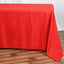 Polyester 90"x132" Rectangle Tablecloth Red - Seamless Wrinkle - Resistant Table Cover - Linen Luxes