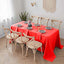 Polyester 90"x132" Rectangle Tablecloth Red - Seamless Wrinkle - Resistant Table Cover - Linen Luxes