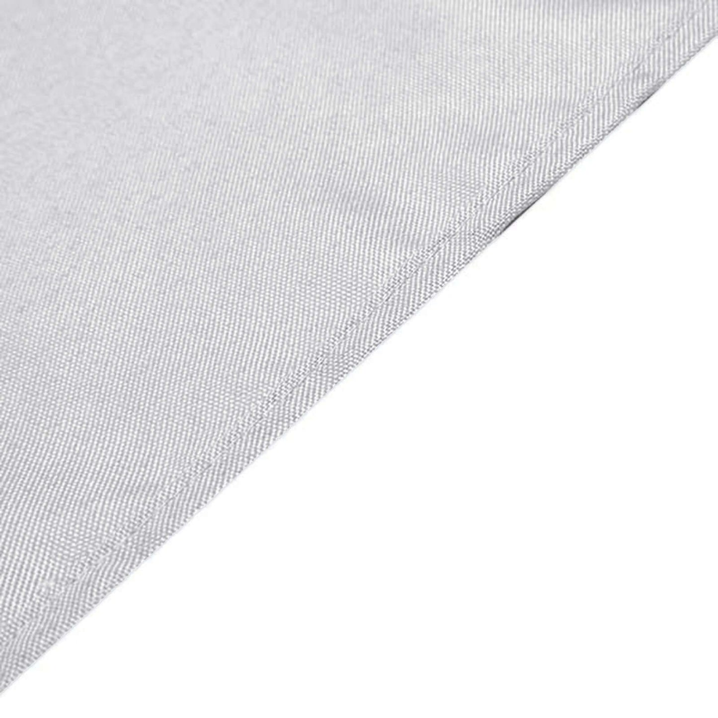 Polyester 90"x132" Rectangle Tablecloth Silver - Seamless Wrinkle - Resistant Table Cover - Linen Luxes
