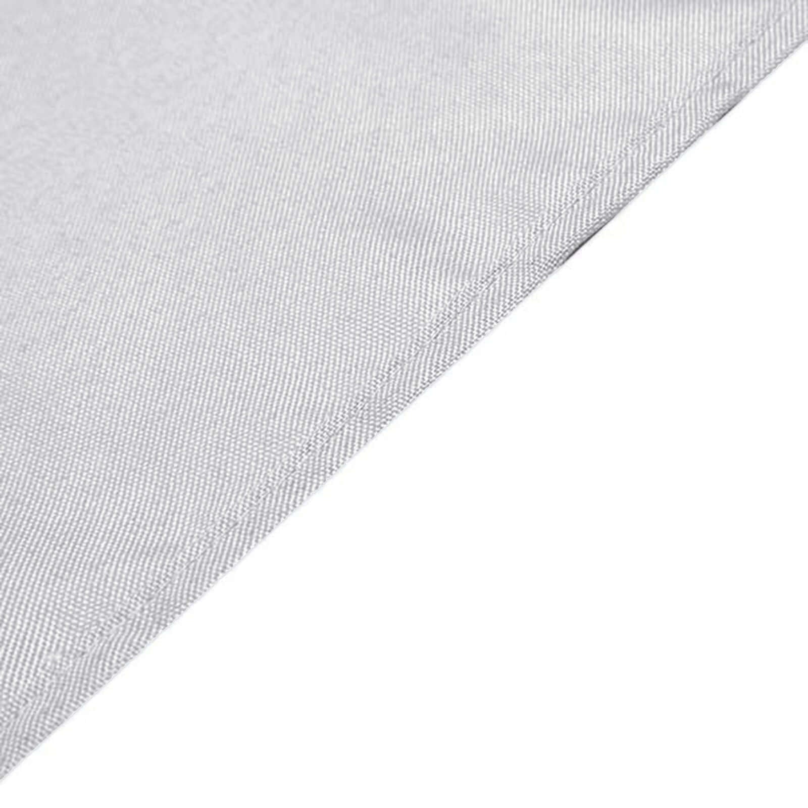Polyester 90"x132" Rectangle Tablecloth Silver - Seamless Wrinkle - Resistant Table Cover - Linen Luxes