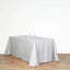 Polyester 90"x132" Rectangle Tablecloth Silver - Seamless Wrinkle - Resistant Table Cover - Linen Luxes