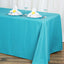 Polyester 90"x132" Rectangle Tablecloth Turquoise - Seamless Wrinkle - Resistant Table Cover - Linen Luxes