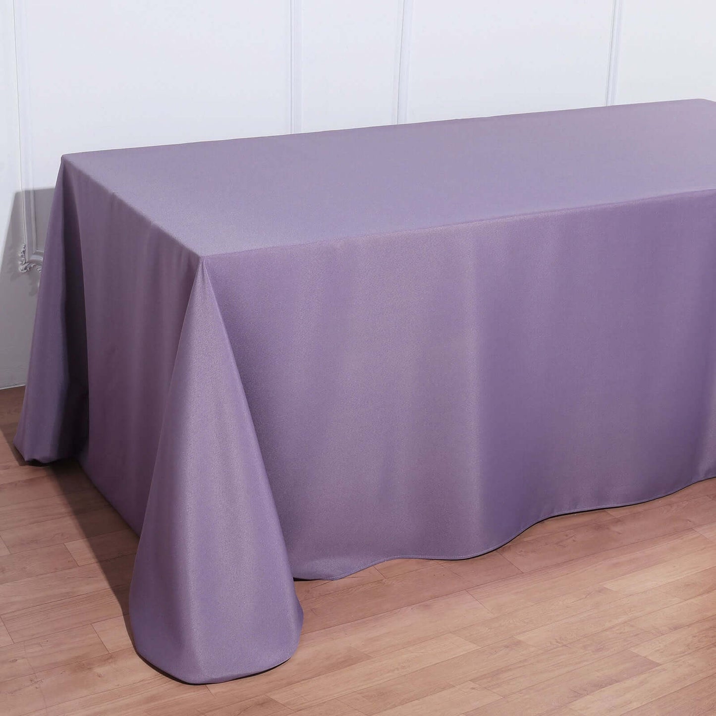 Polyester 90"x132" Rectangle Tablecloth Violet Amethyst - Seamless Wrinkle - Resistant Table Cover - Linen Luxes