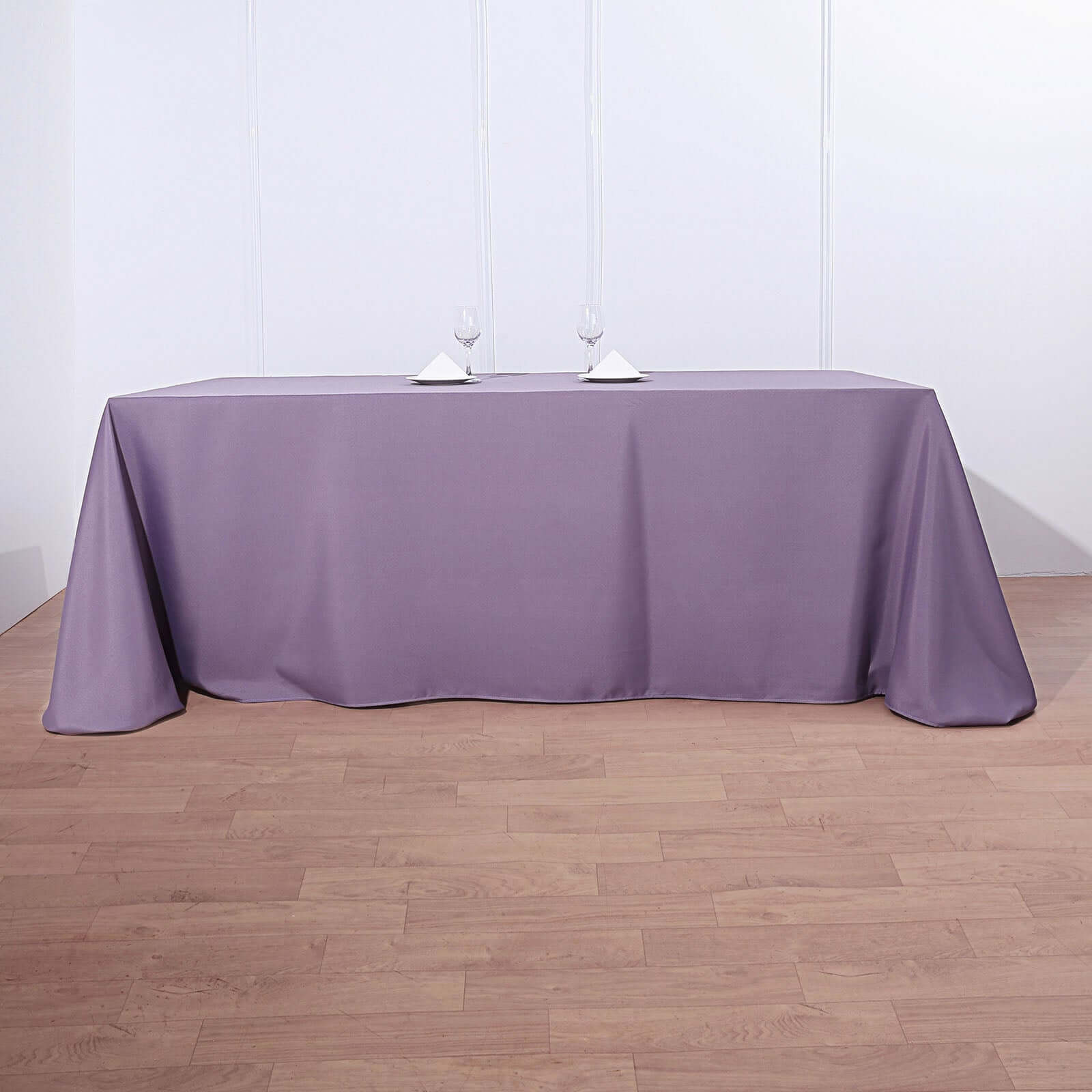 Polyester 90"x132" Rectangle Tablecloth Violet Amethyst - Seamless Wrinkle - Resistant Table Cover - Linen Luxes