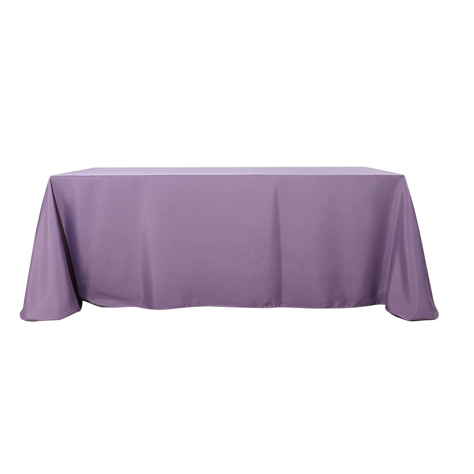 Polyester 90"x132" Rectangle Tablecloth Violet Amethyst - Seamless Wrinkle - Resistant Table Cover - Linen Luxes