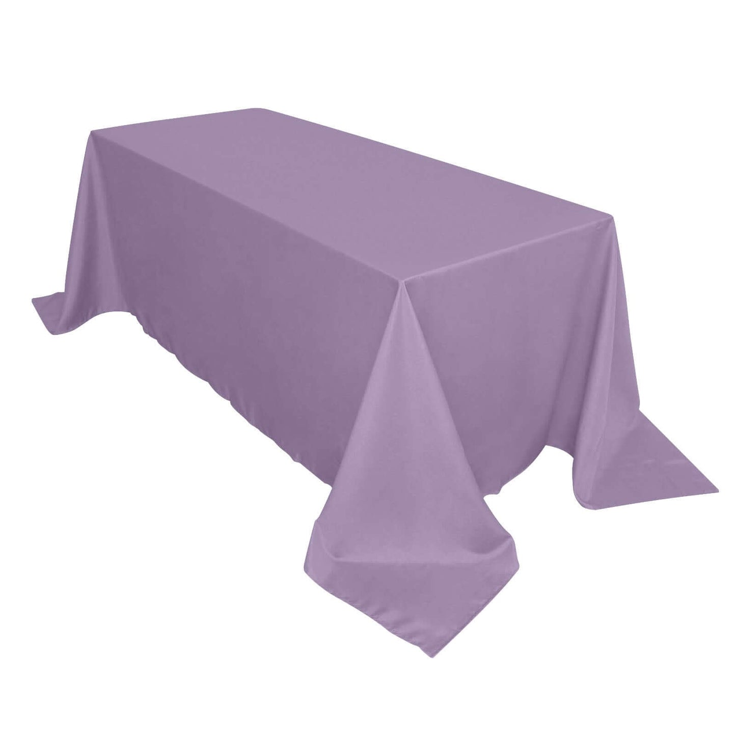 Polyester 90"x132" Rectangle Tablecloth Violet Amethyst - Seamless Wrinkle - Resistant Table Cover - Linen Luxes