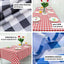Polyester 90"x132" Rectangle Tablecloth White/Red - Seamless Checkered Buffalo Plaid Table Cover - Linen Luxes