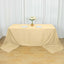 Polyester 90"x156" Rectangle Tablecloth Beige - Seamless Wrinkle - Resistant Table Cover - Linen Luxes
