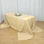 Polyester 90"x156" Rectangle Tablecloth Beige - Seamless Wrinkle - Resistant Table Cover - Linen Luxes