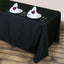 Polyester 90"x156" Rectangle Tablecloth Black - Rounded Corners and Seamless Table Cover - Linen Luxes