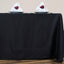 Polyester 90"x156" Rectangle Tablecloth Black - Rounded Corners and Seamless Table Cover - Linen Luxes