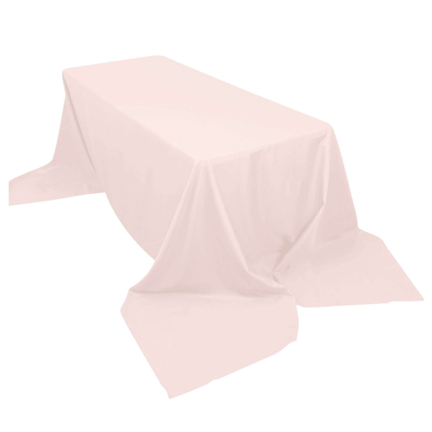 Polyester 90"x156" Rectangle Tablecloth Blush - Seamless Wrinkle - Resistant Table Cover - Linen Luxes