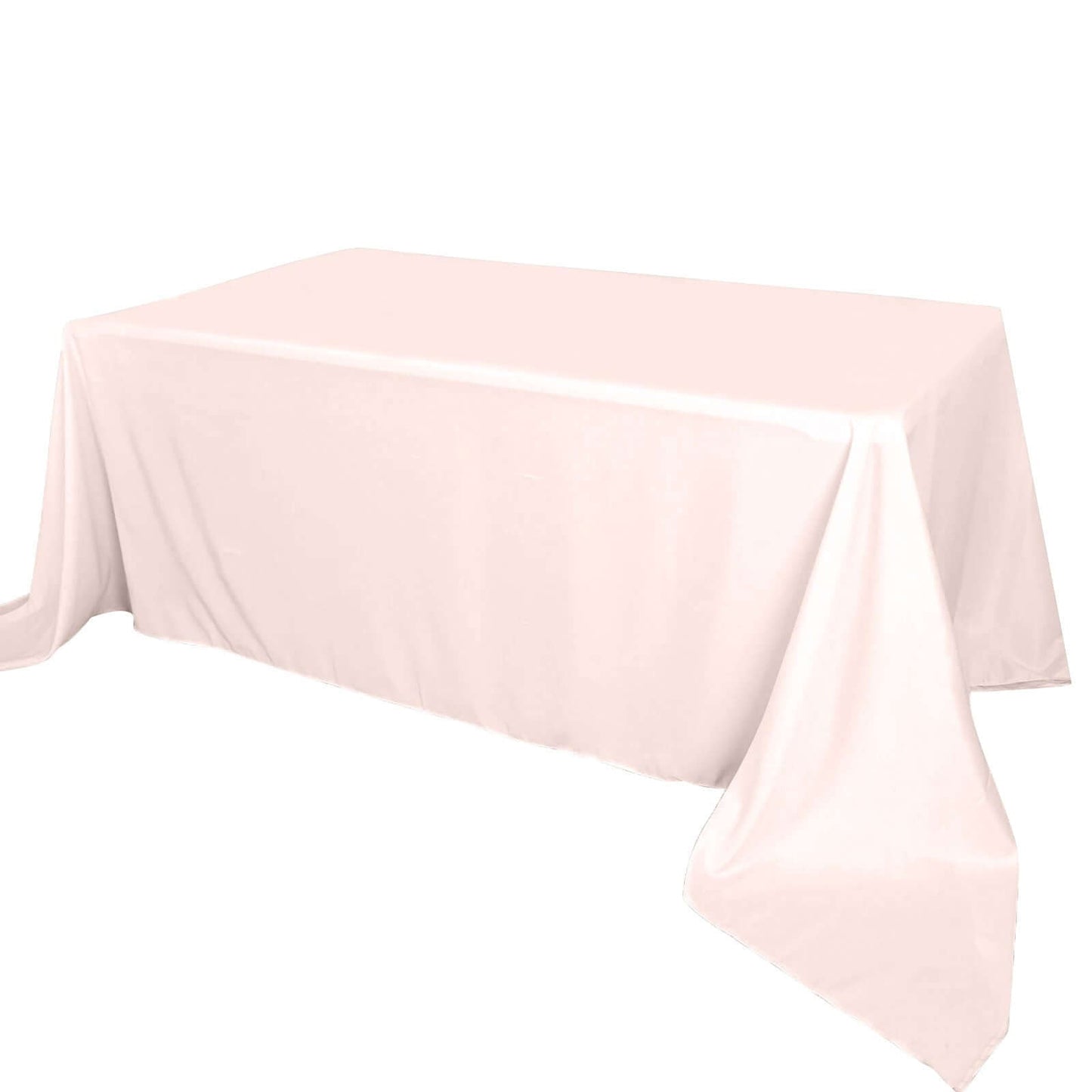 Polyester 90"x156" Rectangle Tablecloth Blush - Seamless Wrinkle - Resistant Table Cover - Linen Luxes